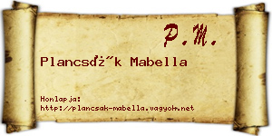 Plancsák Mabella névjegykártya